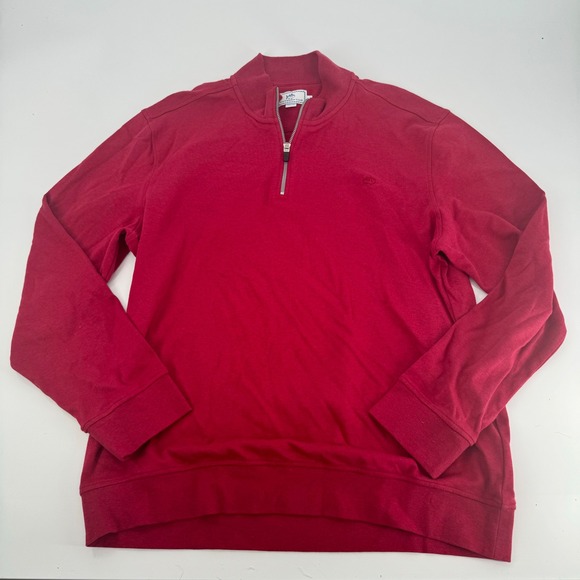 Southern Tide Mens XL Pullover 1/4 Zip Long Sleeve Red Casual Top - Picture 1 of 2